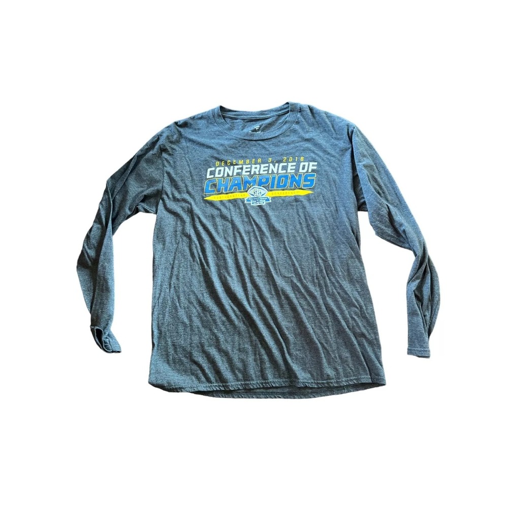 Fanatics Large Gray SEC Football Champions Long Sleeve T-Shirt‎